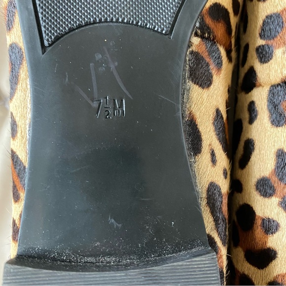 Marc Fisher Analialy calf hair leopard print pointed toe flat 7.5 - Picture 8 of 15